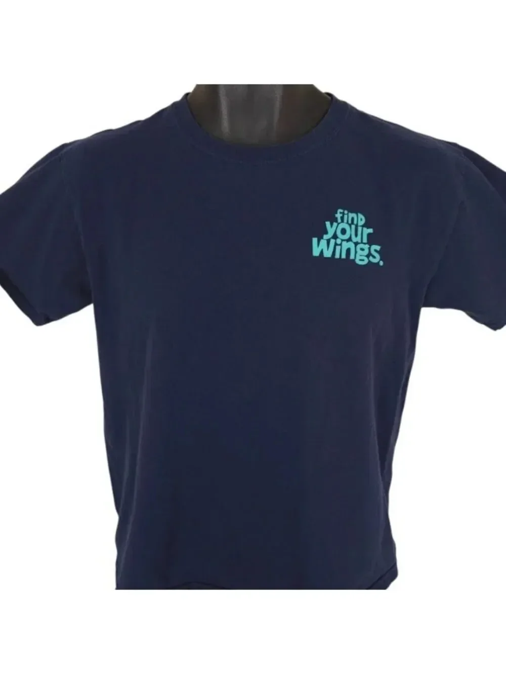 Find Your Wings T Shirt Youth Size Large Blue Girl Scouts Do Wow Things